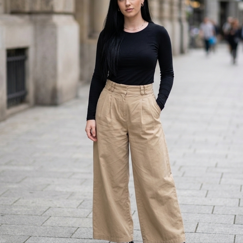 & Other Stories LA Atelier Size 0 Wide Leg Pleated Trousers Great Condition - Picture 3 of 16